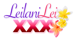 Leilani Lei colorful logo of her name with lei flowers